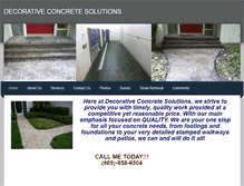 Tablet Screenshot of decorativeconcretesolutions.weebly.com