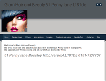 Tablet Screenshot of glamhairandbeauty.weebly.com
