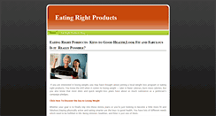 Desktop Screenshot of eatingrightproducts.weebly.com