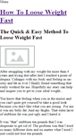 Mobile Screenshot of loose-weight-fast.weebly.com