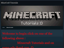 Tablet Screenshot of minecraft-tutorials.weebly.com