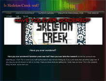 Tablet Screenshot of isskeletoncreekreal.weebly.com