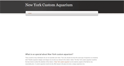 Desktop Screenshot of newyorkcustomaquarium.weebly.com