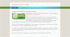 Desktop Screenshot of buildingshedplans.weebly.com