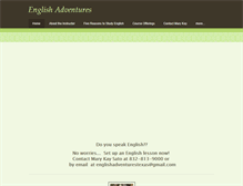 Tablet Screenshot of englishadventures.weebly.com