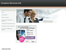 Tablet Screenshot of creativeservicesink.weebly.com