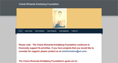 Desktop Screenshot of charlarichardskreitzbergfound.weebly.com