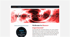 Desktop Screenshot of bannerexperiments.weebly.com