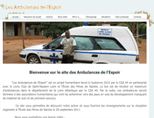 Tablet Screenshot of les-ambulances-de-l-espoir.weebly.com