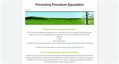 Desktop Screenshot of preventingprematureejaculation.weebly.com