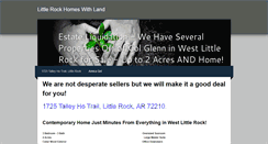 Desktop Screenshot of littlerockhomeswithland.weebly.com