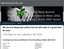 Tablet Screenshot of littlerockhomeswithland.weebly.com