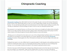 Tablet Screenshot of chiropracticcoaching.weebly.com