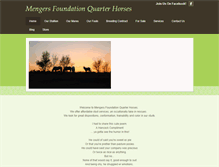 Tablet Screenshot of mengersfoundationquarterhorses.weebly.com