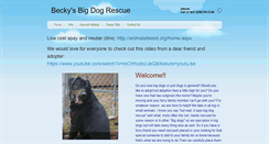Desktop Screenshot of beckysbigdogrescue.weebly.com