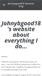 Mobile Screenshot of johnybgood18.weebly.com