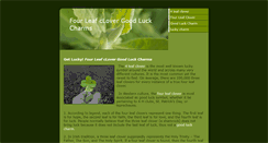 Desktop Screenshot of fourleafclovergoodluckcharms.weebly.com