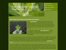 Tablet Screenshot of fourleafclovergoodluckcharms.weebly.com