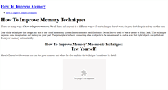 Desktop Screenshot of how-to-improve-memory.weebly.com