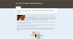 Desktop Screenshot of getpaidtowriteonlinearticles.weebly.com