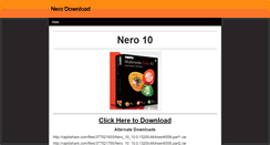 Desktop Screenshot of nero10download.weebly.com