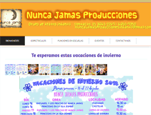 Tablet Screenshot of nuncajamasproducciones.weebly.com