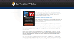 Desktop Screenshot of canyouwatchtvonline.weebly.com