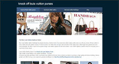 Desktop Screenshot of knockoffhandbagslouisvuitton.weebly.com