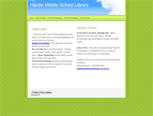 Tablet Screenshot of hardinmiddleschoollibrary.weebly.com