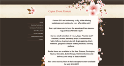 Desktop Screenshot of cajuneventrentals.weebly.com