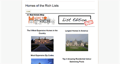 Desktop Screenshot of homesoftherichlists.weebly.com