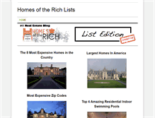 Tablet Screenshot of homesoftherichlists.weebly.com