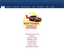 Tablet Screenshot of bowthorpeschoolofmotoring.weebly.com