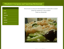 Tablet Screenshot of elisabetasrestaurant.weebly.com