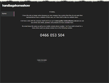 Tablet Screenshot of handbagshomeshow.weebly.com