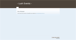 Desktop Screenshot of lushevents.weebly.com