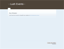 Tablet Screenshot of lushevents.weebly.com