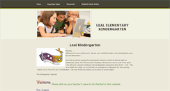 Desktop Screenshot of lealkindergarten.weebly.com