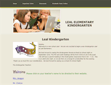 Tablet Screenshot of lealkindergarten.weebly.com