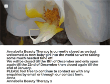 Tablet Screenshot of annabellabeautytherapy.weebly.com