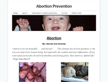 Tablet Screenshot of abortionprevention.weebly.com