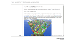 Desktop Screenshot of freeminecraftgiftcodegenerator.weebly.com