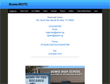 Tablet Screenshot of bowiehighschooljrotc.weebly.com