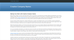 Desktop Screenshot of creativecompanynames.weebly.com