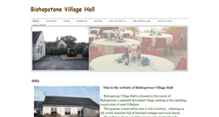 Desktop Screenshot of bishopstonevillagehall.weebly.com