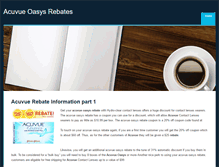 Tablet Screenshot of acuvueoasysrebate.weebly.com
