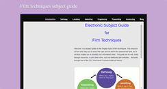 Desktop Screenshot of filmtechniques.weebly.com