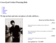 Tablet Screenshot of crosseyedcricket.weebly.com