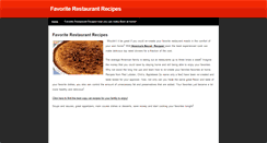 Desktop Screenshot of favoriterestaurantrecipes.weebly.com