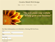 Tablet Screenshot of creativemindswebdesign.weebly.com